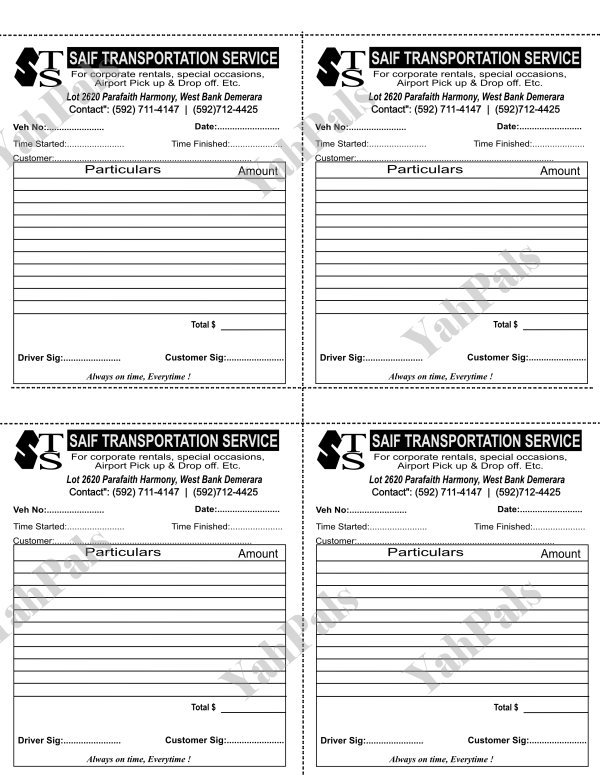 Sand Truck BillBooks Made to Order.