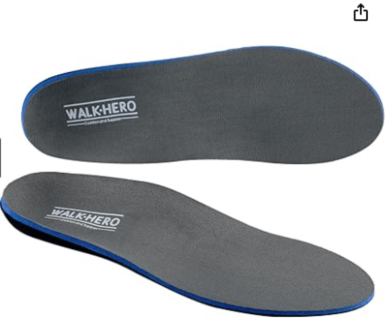 Walk-Hero Insoles: Plantar Fasciitis Arch Supports Orthotics